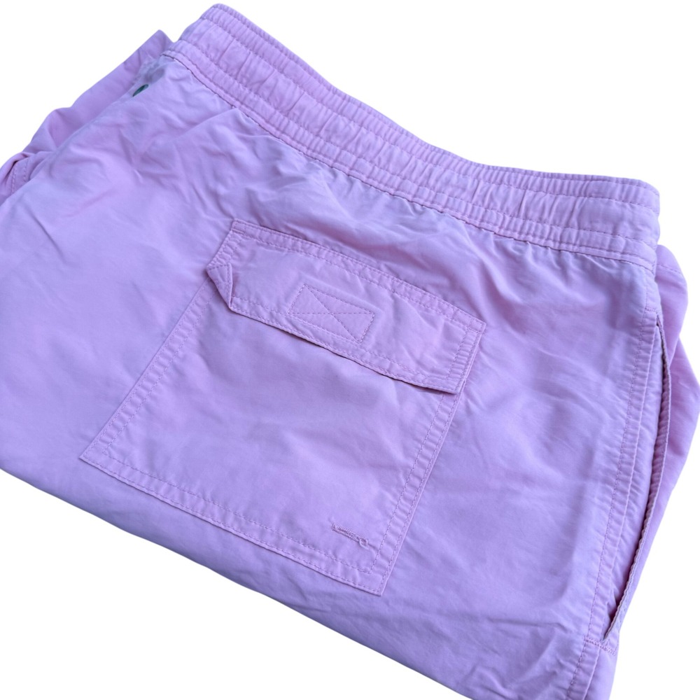 Polo Ralph Lauren Mens Pink Green Swim Trunks 3XB Big Mesh Lined Board Shorts